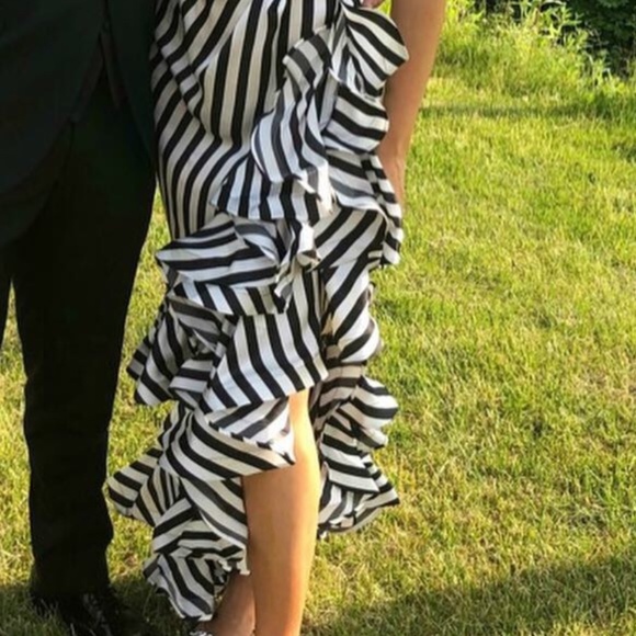 Striped Ruffle Dress - Picture 2 of 2